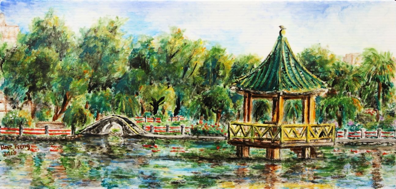 周其鳳校長、李嗣涔校長互贈紀念品（曾麗芬老師作品）